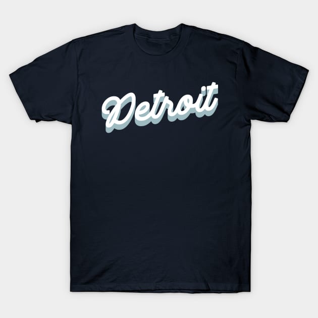 detroit cursive script T-Shirt by suba29